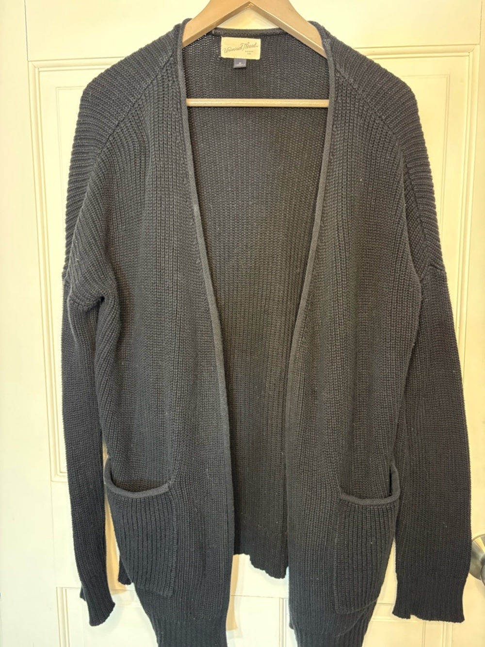 Essential Open-Front Cardigan Sweater - Charcoal